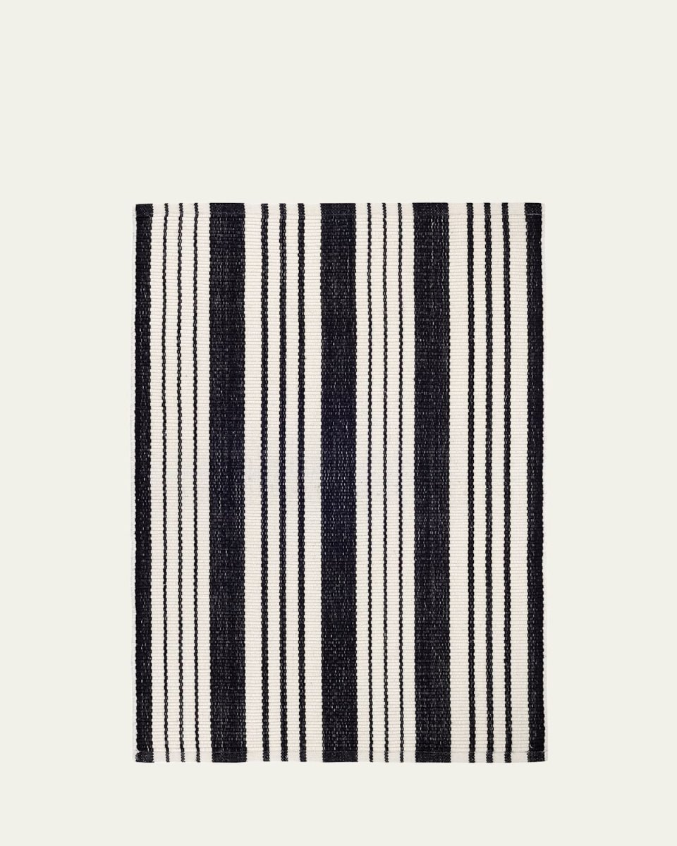 Birmingham Black Handwoven Cotton Rug, 8' x 10'